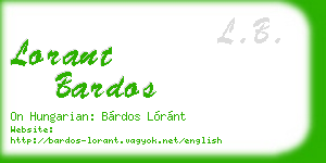 lorant bardos business card
