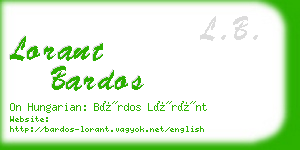 lorant bardos business card